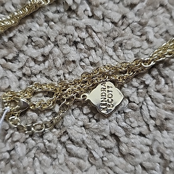 Kendra Scott Rayne Tassel Red Howlite Pendant Gold Necklace 1239 - Picture 4 of 4